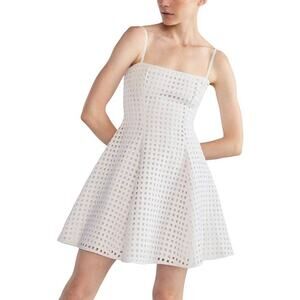Cynthia Rowley Birdcage Mini Dress in White 0